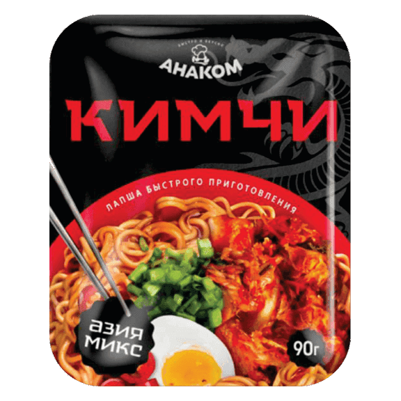 Лапша быстрого приготовления со вкусом «Кимчи»