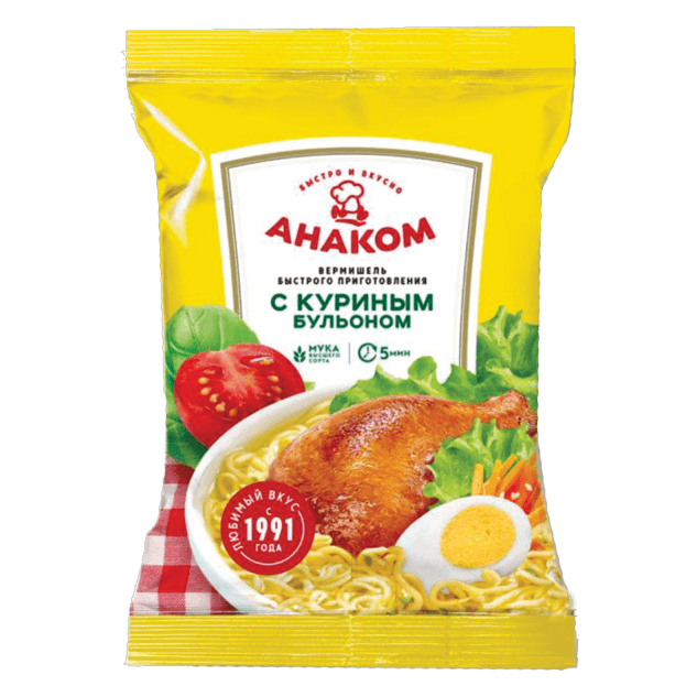 Вермишель быстрого приготовления со вкусом курицы