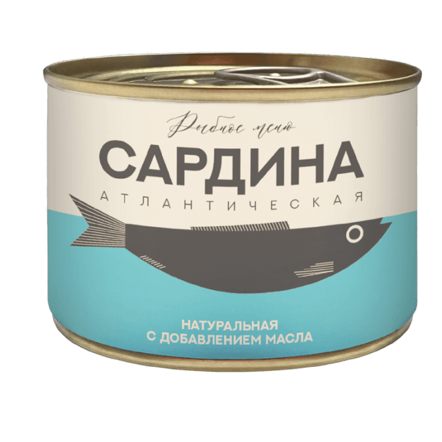 Сардина атлантическая натуральная с добавлением масла